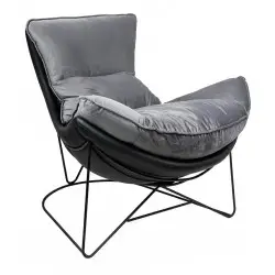 MSE011000302.V23 Fotel OTILIA STAND VELVET ciemny szary welur