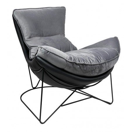 MSE011000302.V23 Fotel OTILIA STAND VELVET ciemny  szary welur