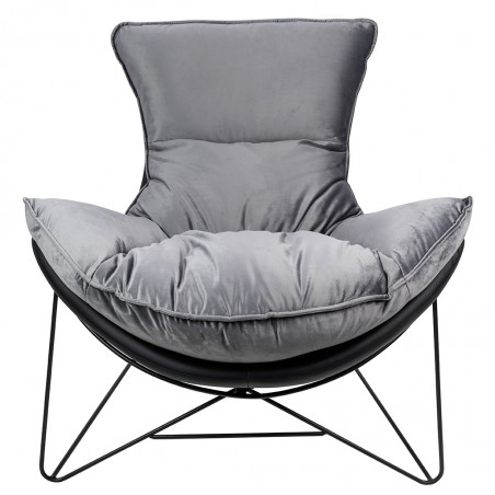 MSE011000302.V23 Fotel OTILIA STAND VELVET ciemny  szary welur