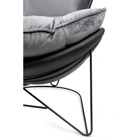 MSE011000302.V23 Fotel OTILIA STAND VELVET ciemny  szary welur