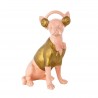 -AD-0029 RICHMOND dekoracja DOG CHIHUAHUA  różowy