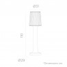 LUMCR110OFNW NEW GARDEN lampa ogrodowa CARMEN 110  CABLE biała