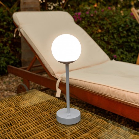LUMNRS035RGWLNW NEW GARDEN lampa stołowa NORAI SLIM 35 BATTERY rose gold