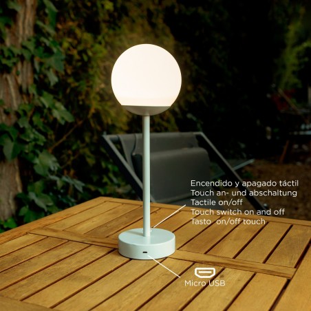 LUMNRS035RGWLNW NEW GARDEN lampa stołowa NORAI SLIM 35 BATTERY rose gold