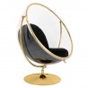 JH200-2.GOLD.VELVET Fotel BUBBLE STAND 2 GOLD VELVET poduszka czarna
