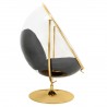 JH200-2.GOLD.VELVET Fotel BUBBLE STAND 2 GOLD VELVET poduszka czarna