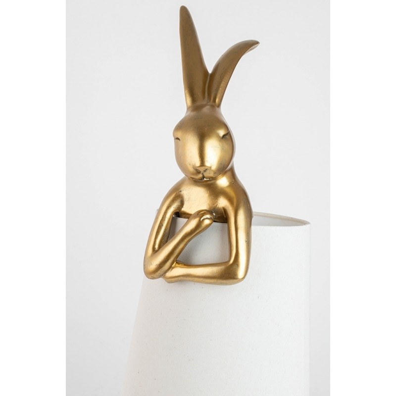 52523 KARE lampa stołowa RABBIT 88 cm biała / złota
