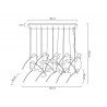 MSE1501100169 MOOSEE lampa wisząca TULIPPE 14 LINE  złota