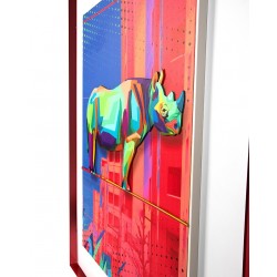KH1501100255 Obraz RHINO IN THE CITY 88x110 cm