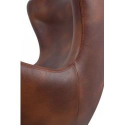 KH1501100233 Fotel EGG SZEROKI PU brąz vintage koniak