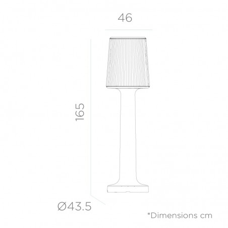 LUMCR165WLNW NEW GARDEN lampa ogrodowa CARMEN 165 BATTERY biała