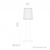 LUMCR165WLNW NEW GARDEN lampa ogrodowa CARMEN 165 BATTERY biała