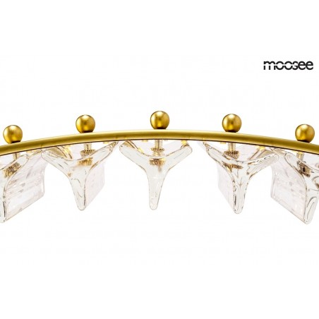 MSE010100165 MOOSEE lampa wisząca SATURNUS 47 złota - LED, kryształ, stal szczotkowana
