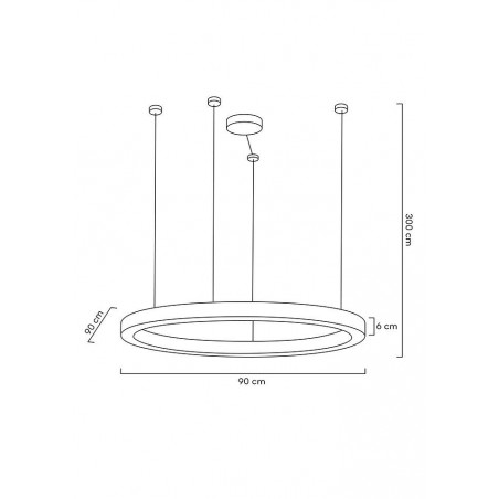 MSE010100110 MOOSEE lampa wisząca RING LUXURY 110 złota - LED, chromowane złoto