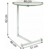 70629 KARE stolik EASY LIVING 46 transparentny