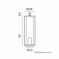 LUMSRC050BXWLNW NEW GARDEN lampa dekoracyjna SIROCO 50 BATTERY IN&OUT