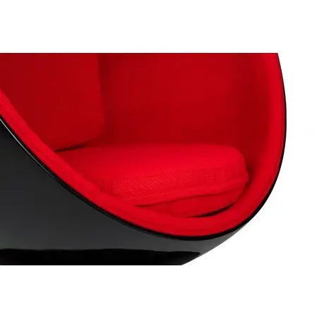 JH-066.BLACK.RED Fotel BALL BLACK czerwony