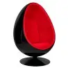 JH-069.BLACK.RED Fotel OVALIA BLACK czerwony