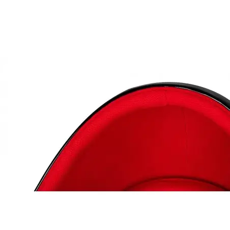JH-069.BLACK.RED Fotel OVALIA BLACK czerwony