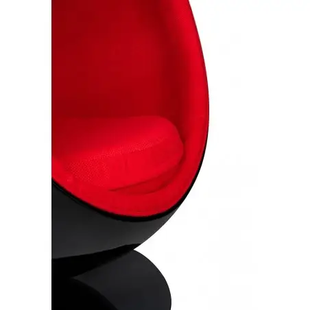 JH-069.BLACK.RED Fotel OVALIA BLACK czerwony