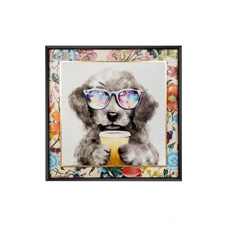 KH1501100281 Obraz COFFEE DOG 100x100 cm KH1501100281 Obraz COFFEE DOG 100x100 cm