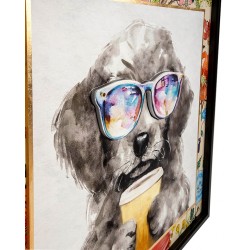 KH1501100281 Obraz COFFEE DOG 100x100 cm