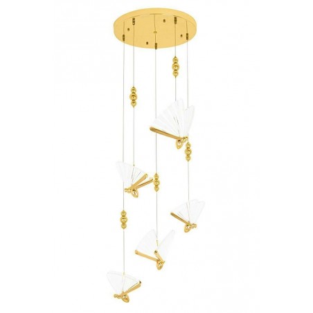 MSE1501100486 Lampa wisząca BUTTERFLY DISC 5 złota