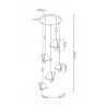 MSE1501100486 Lampa wisząca BUTTERFLY DISC 5 złota
