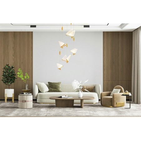 MSE1501100486 Lampa wisząca BUTTERFLY DISC 5 złota
