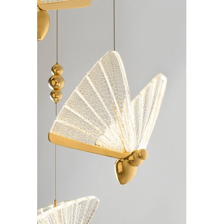 MSE1501100486 Lampa wisząca BUTTERFLY DISC 5 złota
