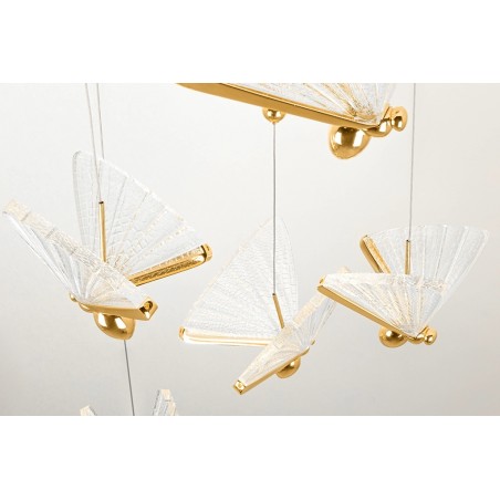 MSE1501100486 Lampa wisząca BUTTERFLY DISC 5 złota