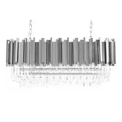 DW-D5689S.SILVER Lampa wisząca IMPERIAL LONG SILVER 90 - stal, kryształ