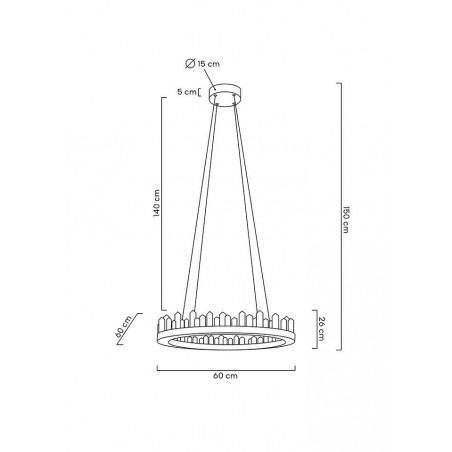 MSE010100125 MOOSEE lampa wisząca NENUFAR - złota
