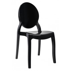 PC502.BLACK Krzesło ELIZABETH czarne - poliwęglan