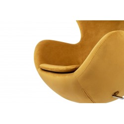 KH0101009559 Fotel EGG SZEROKI VELVET khaki zielony
