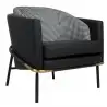 MSE011000330 Fotel GUBI czarny PU / pepitka