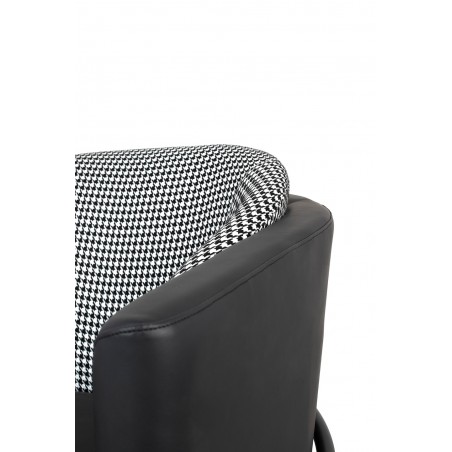 MSE011000330 Fotel GUBI czarny PU / pepitka