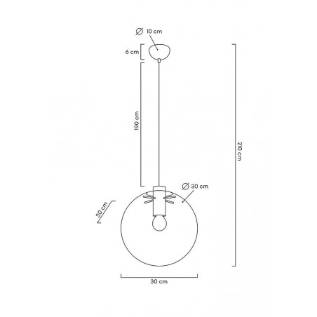 MSE010100308 MOOSEE lampa wisząca SANDRA 30 czarna