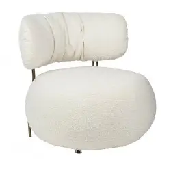 KH1301100130 Fotel LOW TEDDY biały