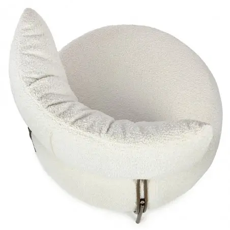 KH1301100130 Fotel LOW TEDDY biały