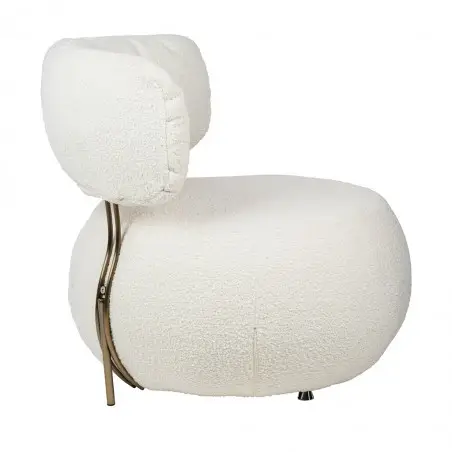 KH1301100130 Fotel LOW TEDDY biały