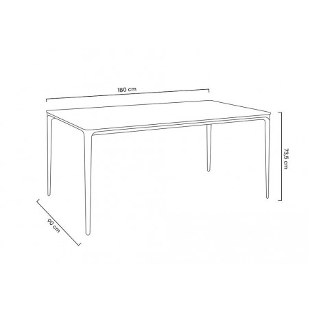 KH1501100162 Stół SLIM 180 czarny
