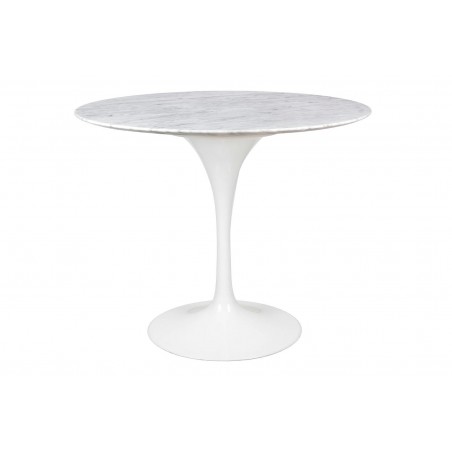 GT-09M.FI90 Stół TULIP MARBLE 90 CARRARA biały - blat okrągły marmurowy, metal