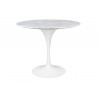 GT-09M.FI90 Stół TULIP MARBLE 90 CARRARA biały - blat okrągły marmurowy, metal