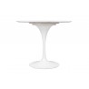 GT-09M.FI90 Stół TULIP MARBLE 90 CARRARA biały - blat okrągły marmurowy, metal