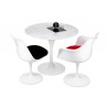 GT-09M.FI90 Stół TULIP MARBLE 90 CARRARA biały - blat okrągły marmurowy, metal