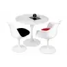 GT-09M.FI90 Stół TULIP MARBLE 90 CARRARA biały - blat okrągły marmurowy, metal