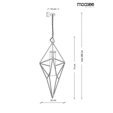 MSE010100130 MOOSEE lampa wisząca HAVANA L - złota