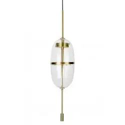 MD12001-1T-200 Lampa wisząca CHAPLIN 200 mosiądz - LED, szkło