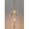 MD12001-1T-200 Lampa wisząca CHAPLIN 200 mosiądz - LED, szkło